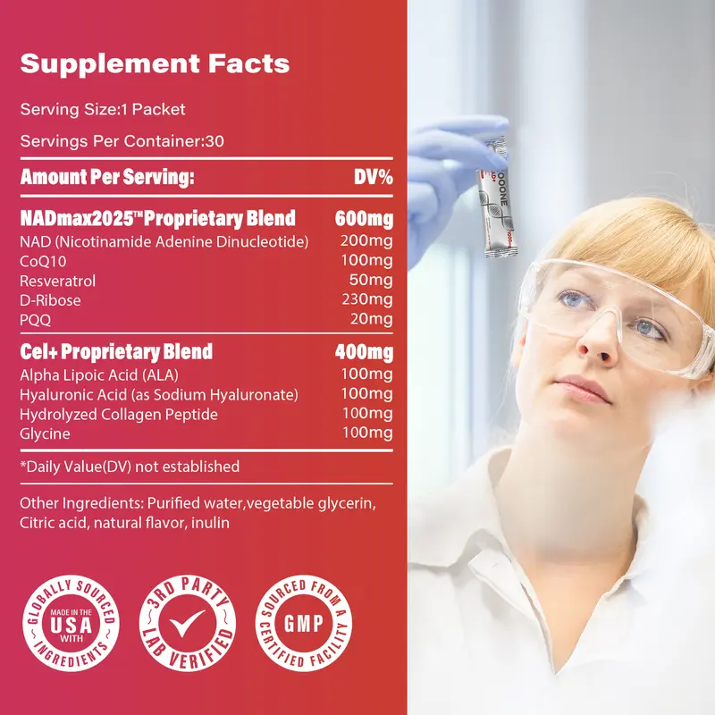 NAD+ Nicotinamide Riboside Drink Mix - Image 5